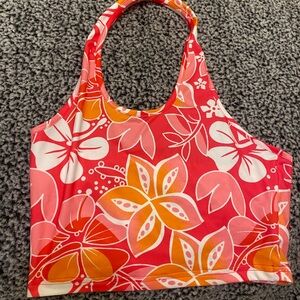 SHEIN halter tank tops in pink and orange flowers
